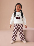 Cherry Checkered Set – katoenen 2-delige meisjes set