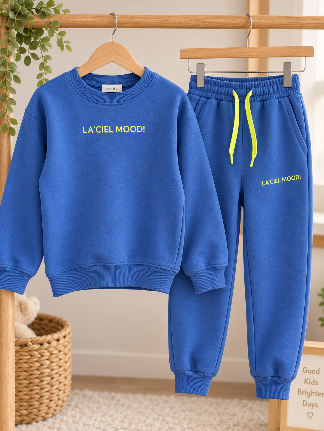 100% Katoenen Kids Jogging Set – Royal Blue